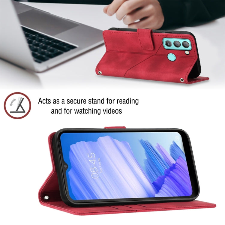 For Tecno Pop 5 LTE Skin-feel Embossed Leather Phone Case