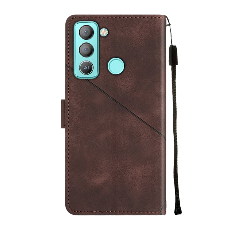 For Tecno Pop 5 LTE Skin-feel Embossed Leather Phone Case