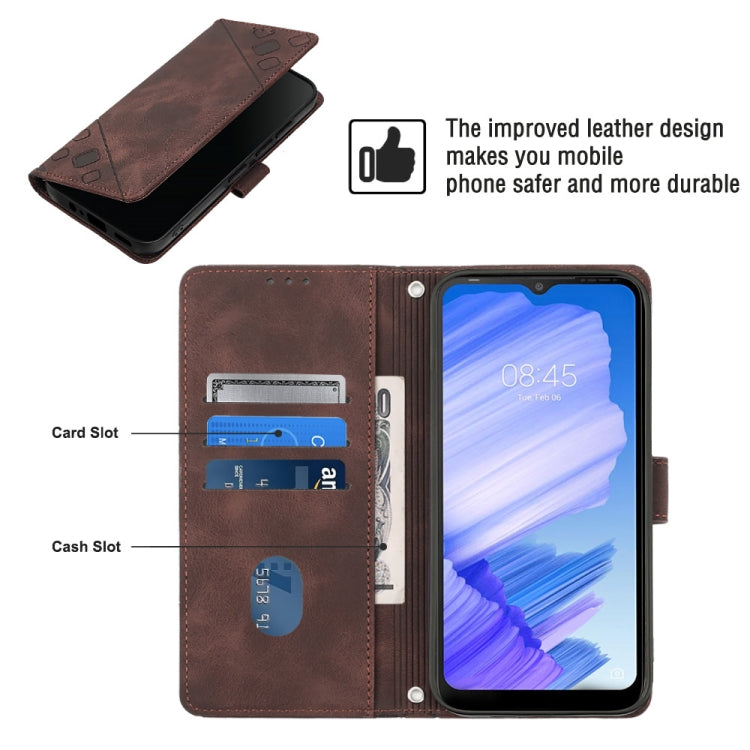 For Tecno Pop 5 LTE Skin-feel Embossed Leather Phone Case
