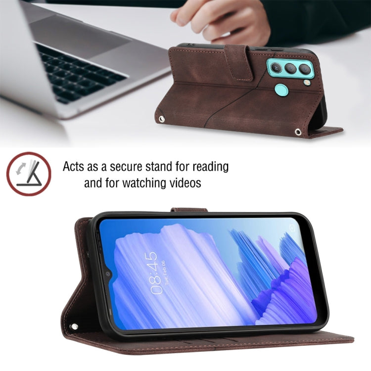 For Tecno Pop 5 LTE Skin-feel Embossed Leather Phone Case