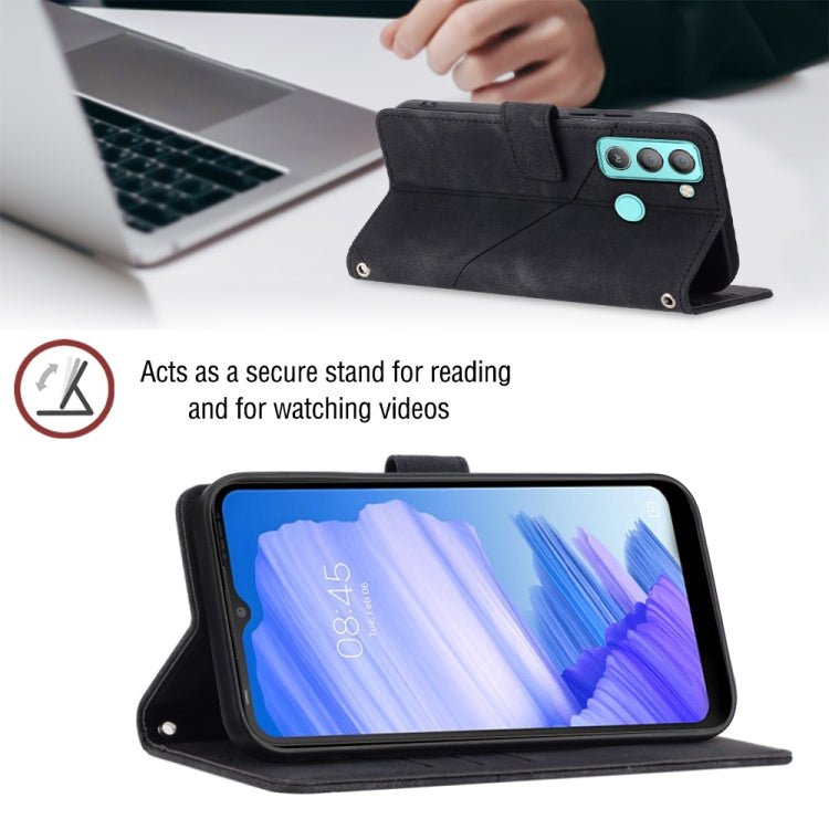 For Tecno Pop 5 LTE Skin-feel Embossed Leather Phone Case