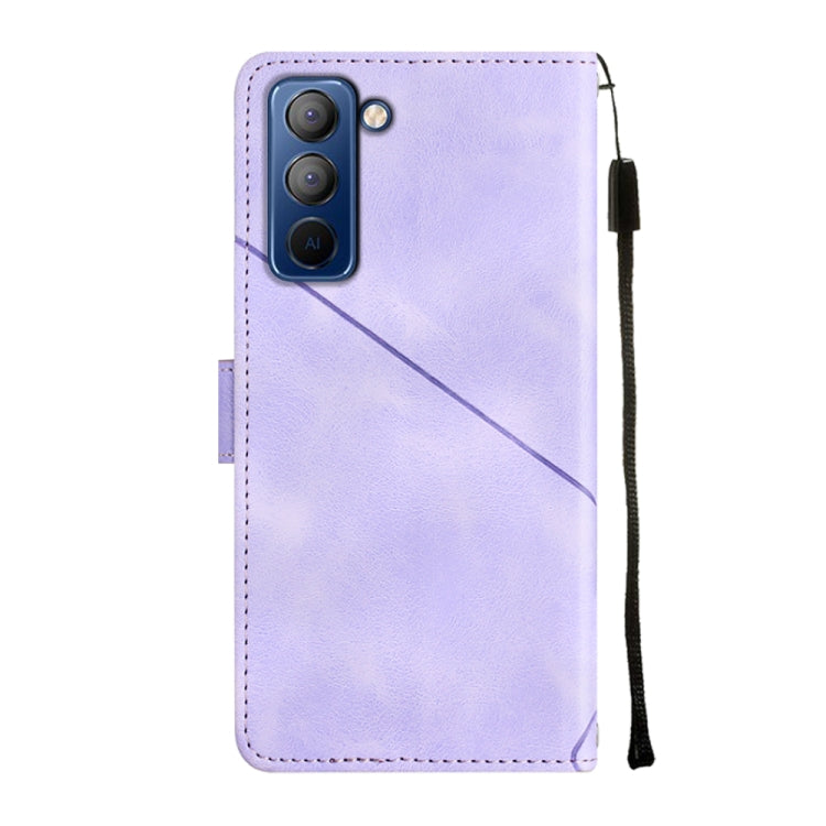 For Tecno Pop 5P Skin-feel Embossed Leather Phone Case