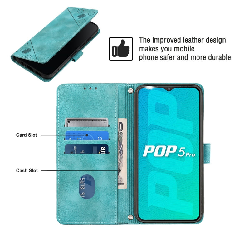 For Tecno Pop 5P Skin-feel Embossed Leather Phone Case