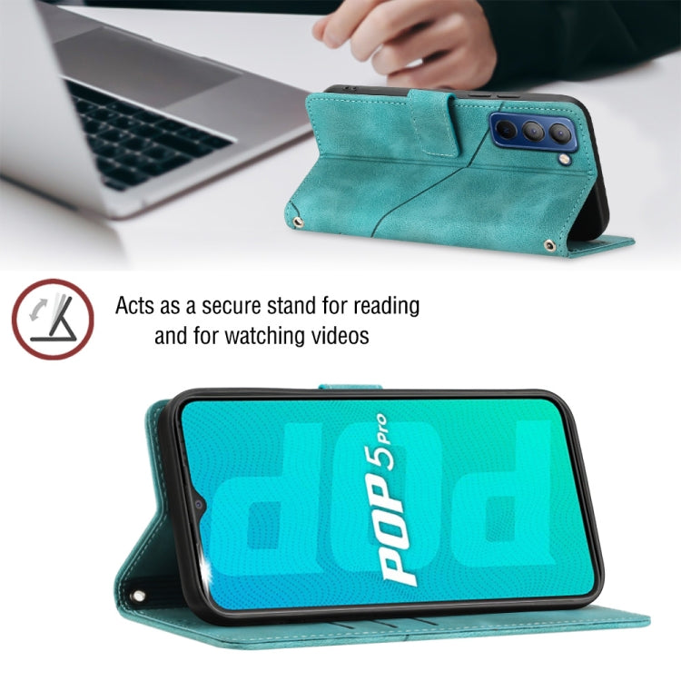 For Tecno Pop 5P Skin-feel Embossed Leather Phone Case