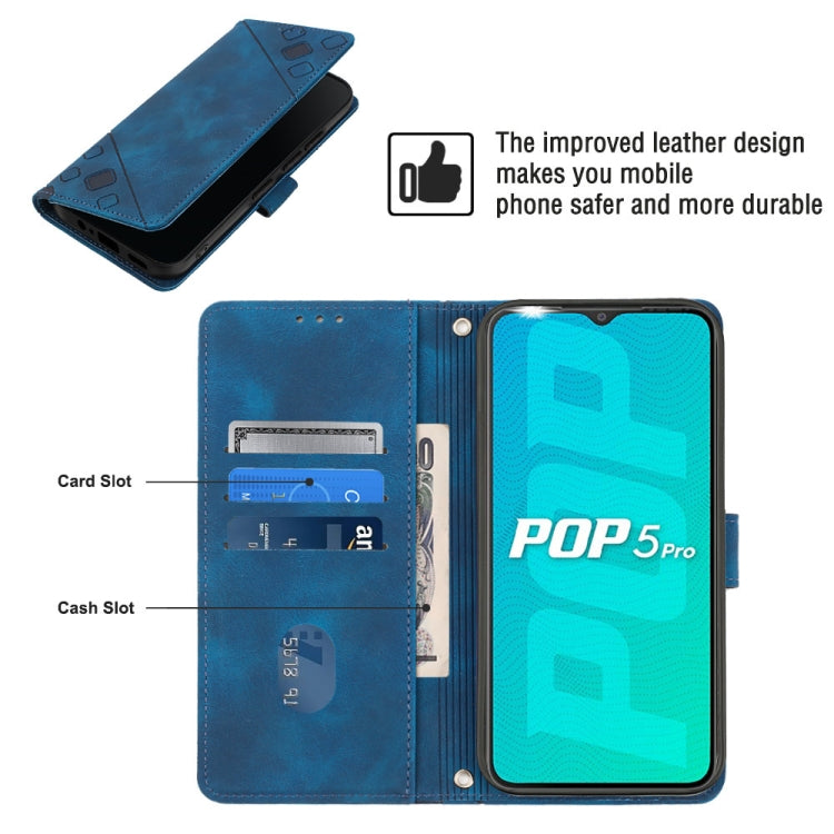 For Tecno Pop 5P Skin-feel Embossed Leather Phone Case