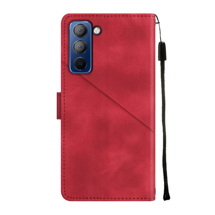 For Tecno Pop 5P Skin-feel Embossed Leather Phone Case