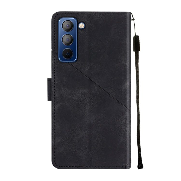 For Tecno Pop 5P Skin-feel Embossed Leather Phone Case