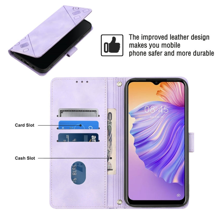 For Tecno Spark 8 Skin-feel Embossed Leather Phone Case