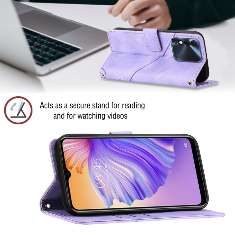 For Tecno Spark 8 Skin-feel Embossed Leather Phone Case