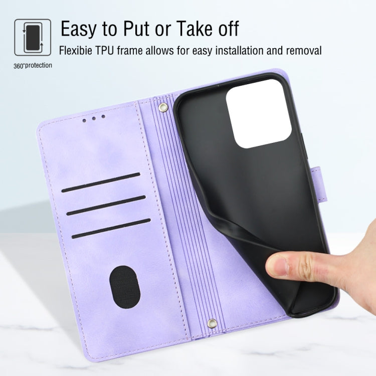 For Tecno Spark 8 Skin-feel Embossed Leather Phone Case