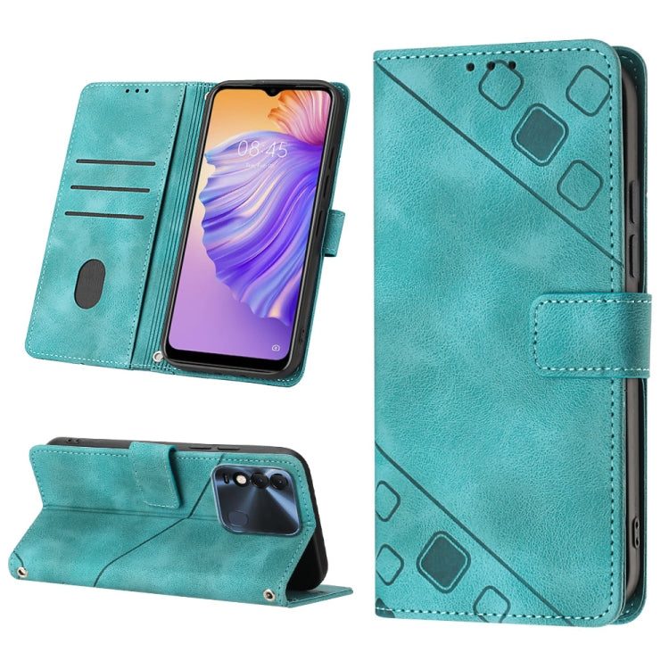 For Tecno Spark 8 Skin-feel Embossed Leather Phone Case