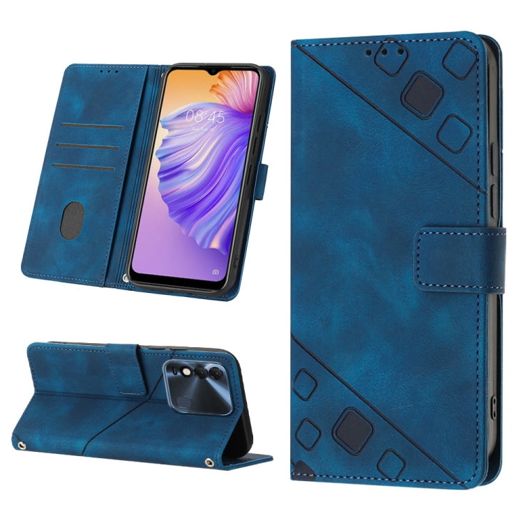 For Tecno Spark 8 Skin-feel Embossed Leather Phone Case