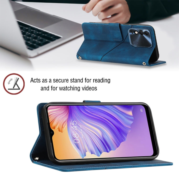For Tecno Spark 8 Skin-feel Embossed Leather Phone Case