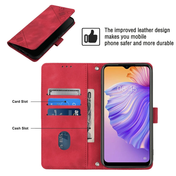 For Tecno Spark 8 Skin-feel Embossed Leather Phone Case
