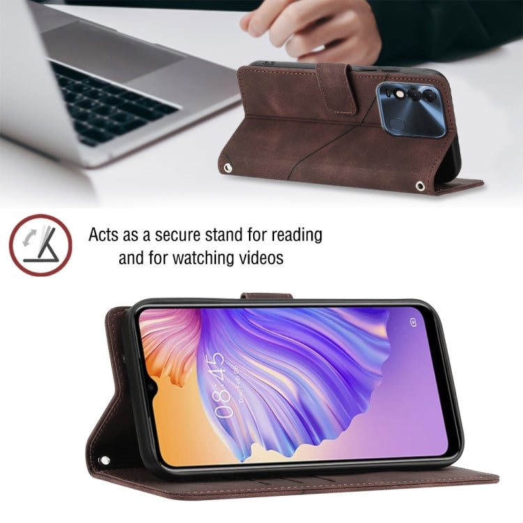 For Tecno Spark 8 Skin-feel Embossed Leather Phone Case