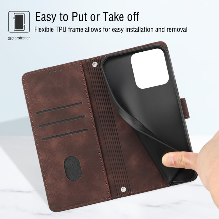 For Tecno Spark 8 Skin-feel Embossed Leather Phone Case