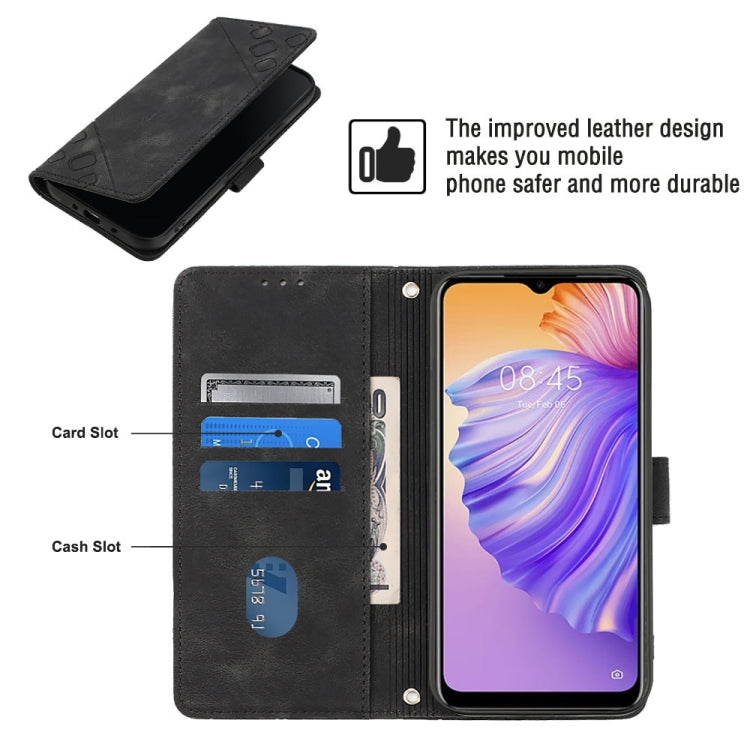 For Tecno Spark 8 Skin-feel Embossed Leather Phone Case