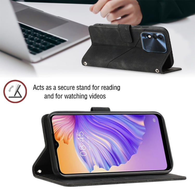 For Tecno Spark 8 Skin-feel Embossed Leather Phone Case
