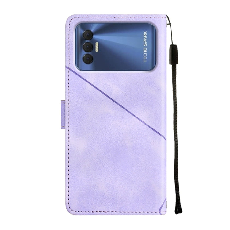 For Tecno Spark 8P Skin-feel Embossed Leather Phone Case