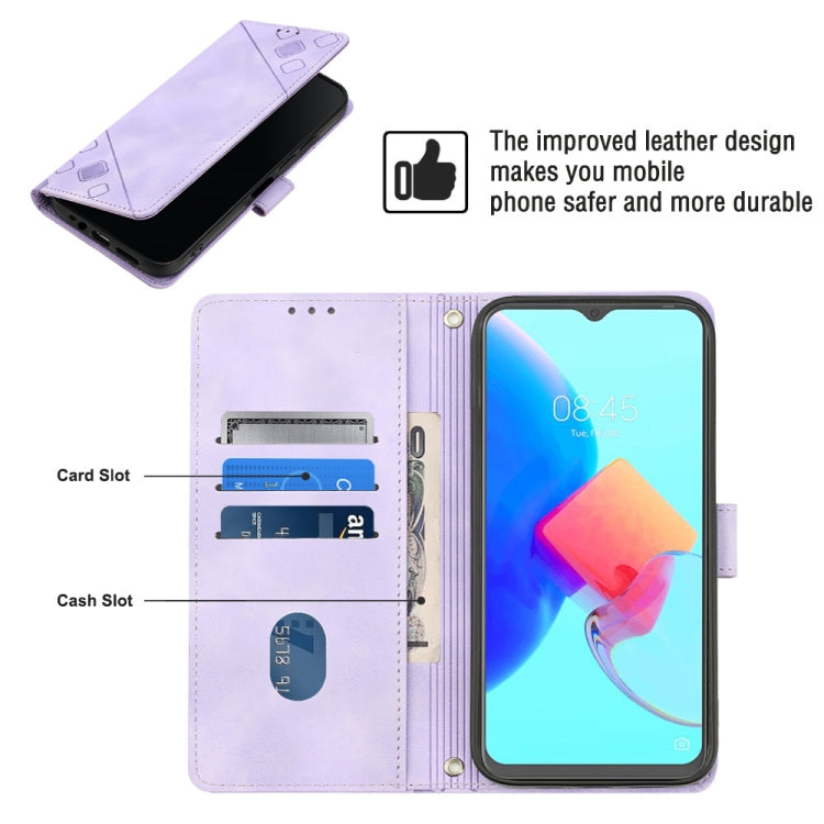 For Tecno Spark 8P Skin-feel Embossed Leather Phone Case