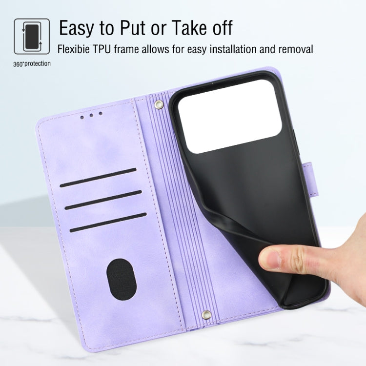 For Tecno Spark 8P Skin-feel Embossed Leather Phone Case
