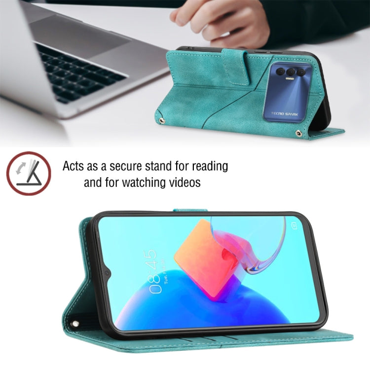For Tecno Spark 8P Skin-feel Embossed Leather Phone Case