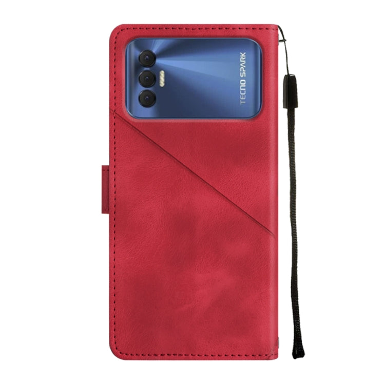 For Tecno Spark 8P Skin-feel Embossed Leather Phone Case