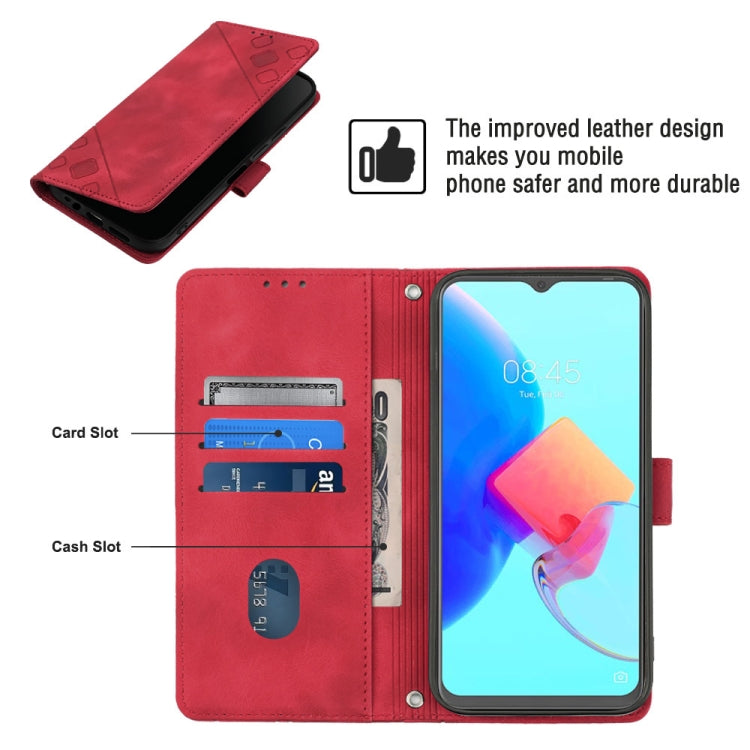 For Tecno Spark 8P Skin-feel Embossed Leather Phone Case