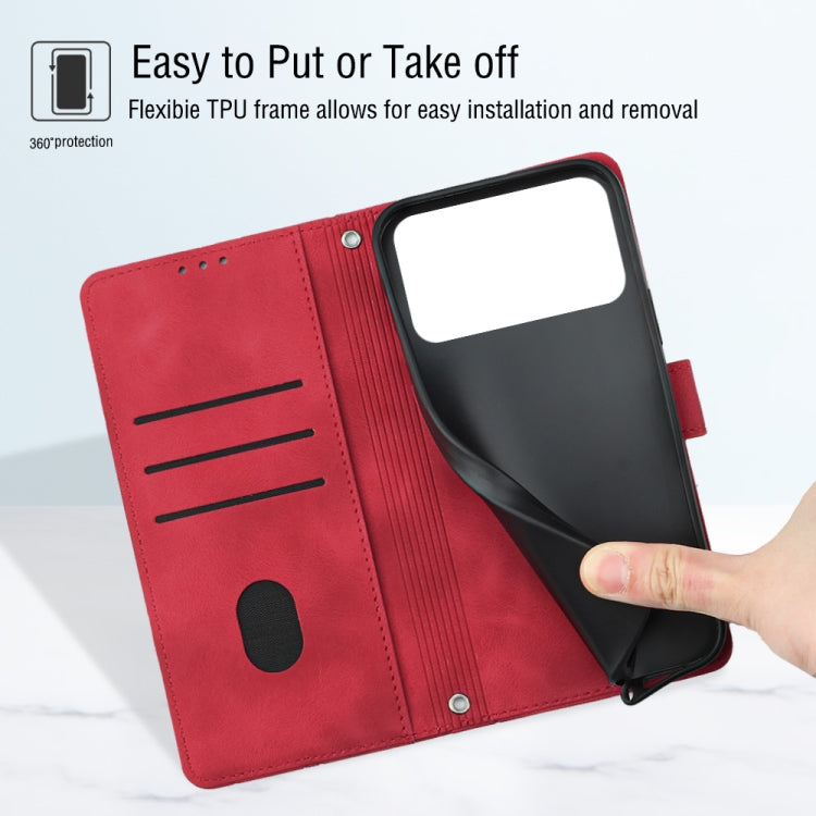 For Tecno Spark 8P Skin-feel Embossed Leather Phone Case