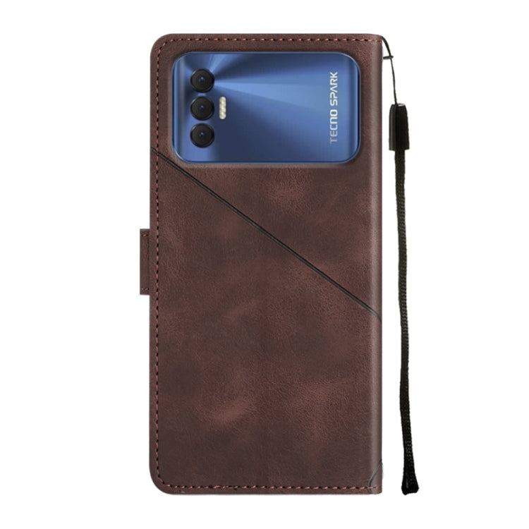 For Tecno Spark 8P Skin-feel Embossed Leather Phone Case