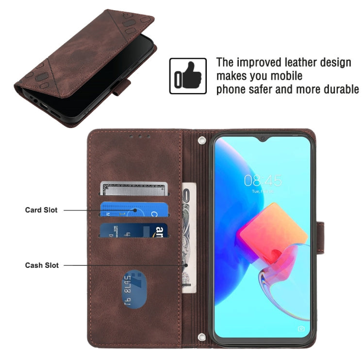 For Tecno Spark 8P Skin-feel Embossed Leather Phone Case