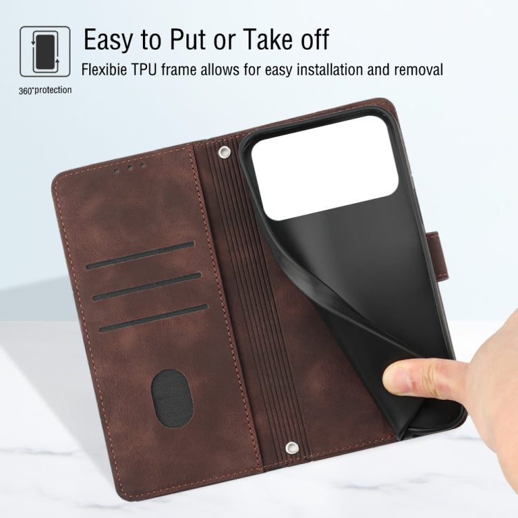 For Tecno Spark 8P Skin-feel Embossed Leather Phone Case