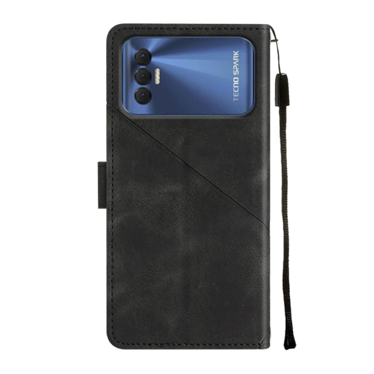 For Tecno Spark 8P Skin-feel Embossed Leather Phone Case
