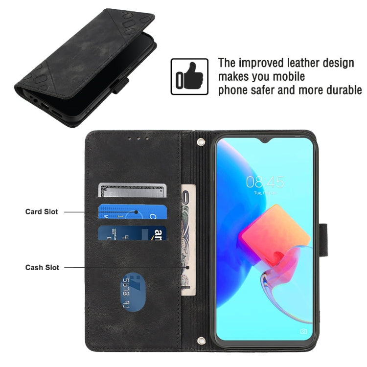 For Tecno Spark 8P Skin-feel Embossed Leather Phone Case