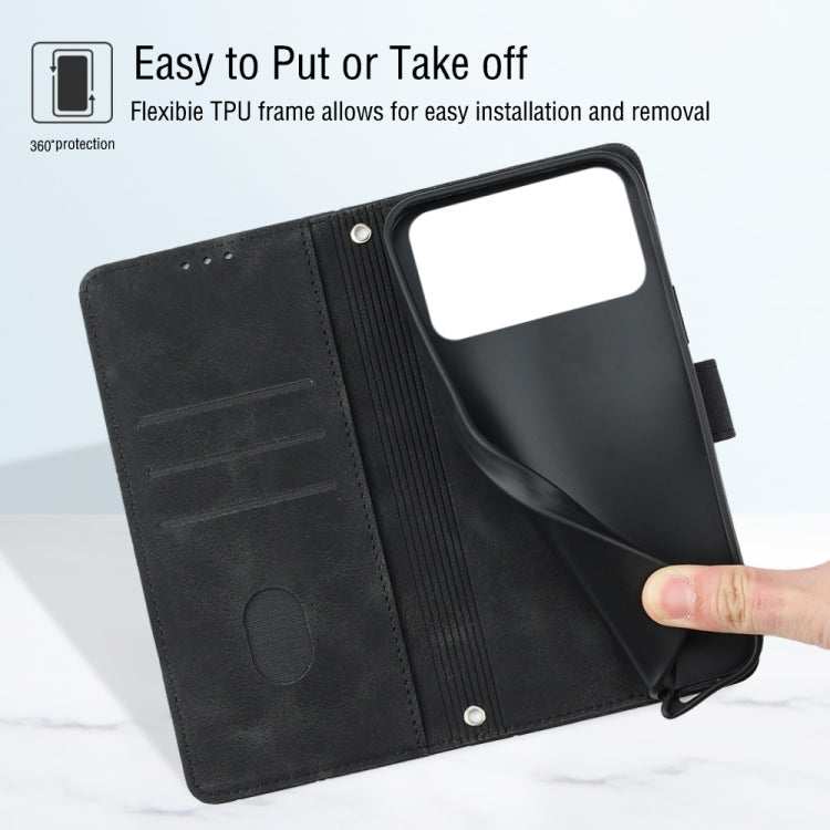 For Tecno Spark 8P Skin-feel Embossed Leather Phone Case