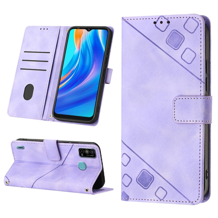 For Tecno Spark Go 2021 Skin-feel Embossed Leather Phone Case