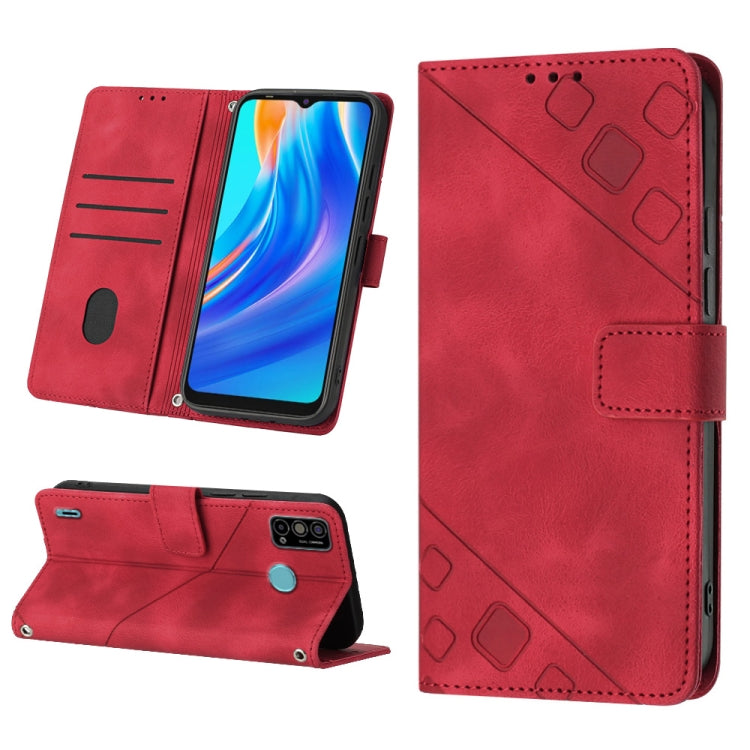 For Tecno Spark Go 2021 Skin-feel Embossed Leather Phone Case