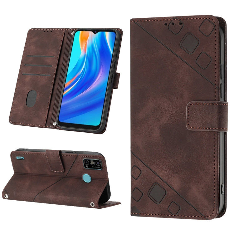 For Tecno Spark Go 2021 Skin-feel Embossed Leather Phone Case