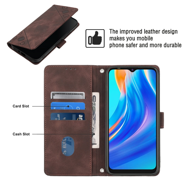 For Tecno Spark Go 2021 Skin-feel Embossed Leather Phone Case