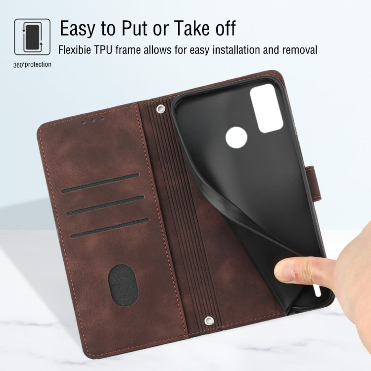 For Tecno Spark Go 2021 Skin-feel Embossed Leather Phone Case
