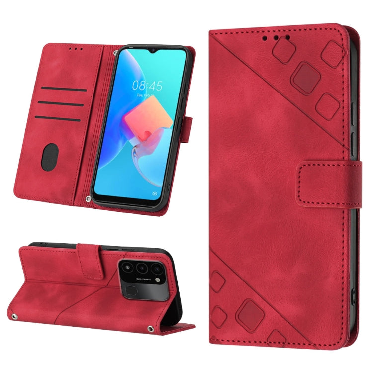 For Tecno Spark Go 2022 Skin-feel Embossed Leather Phone Case