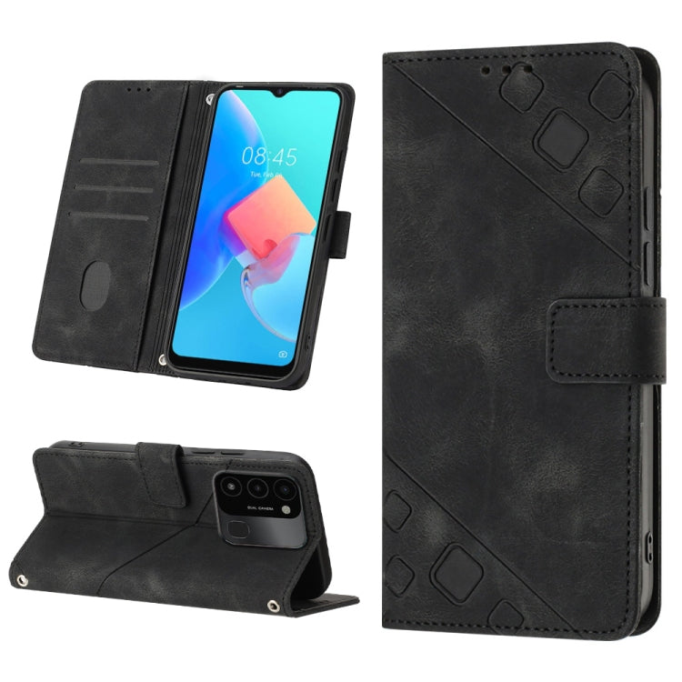 For Tecno Spark Go 2022 Skin-feel Embossed Leather Phone Case