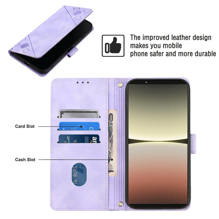 For Sony Xperia 5 IV Skin-feel Embossed Leather Phone Case