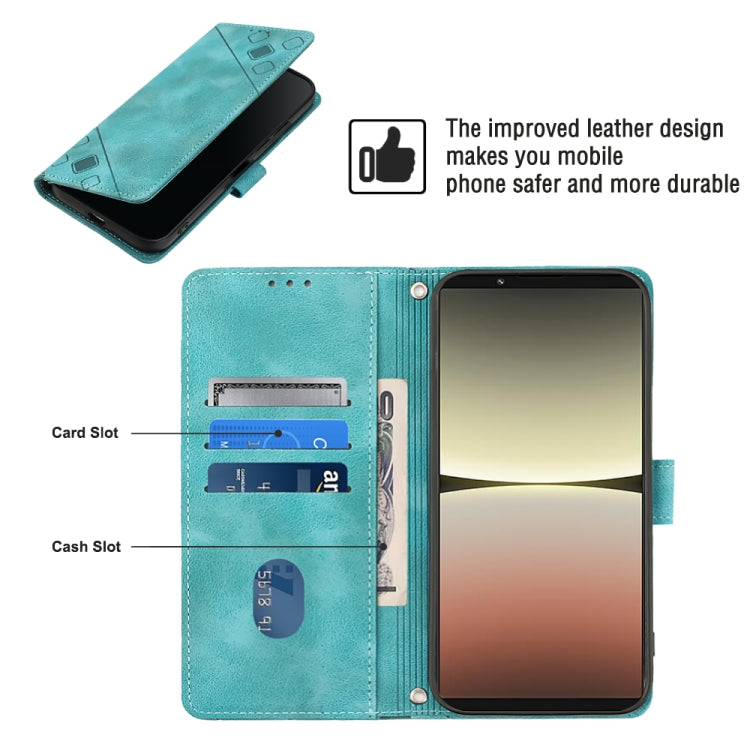 For Sony Xperia 5 IV Skin-feel Embossed Leather Phone Case