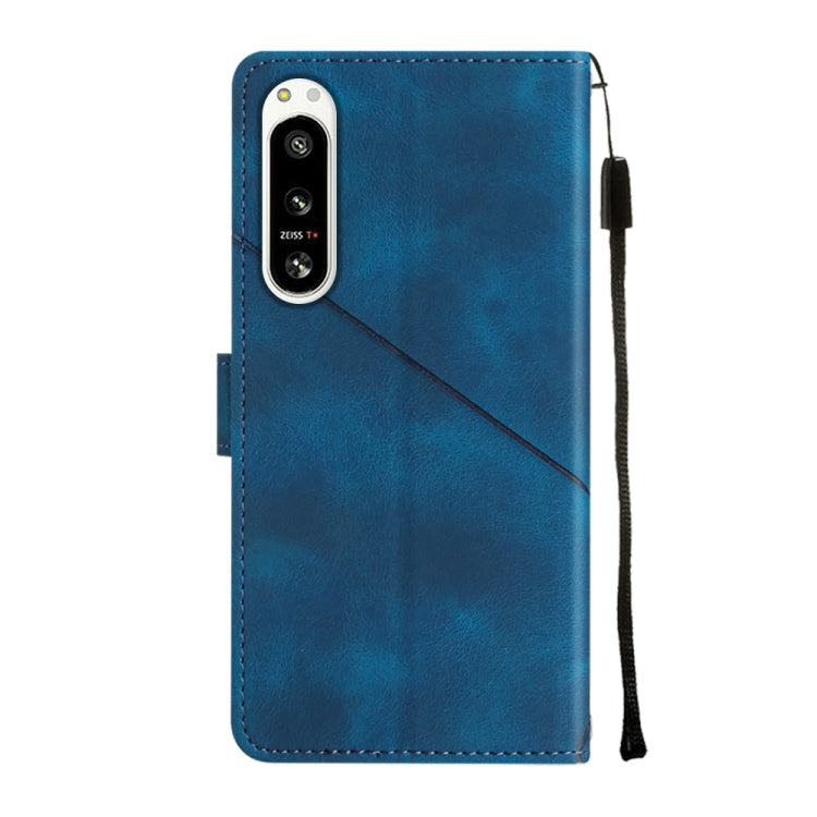 For Sony Xperia 5 IV Skin-feel Embossed Leather Phone Case