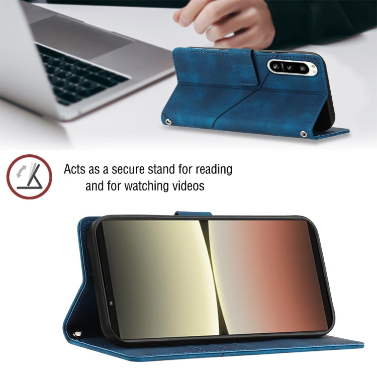 For Sony Xperia 5 IV Skin-feel Embossed Leather Phone Case