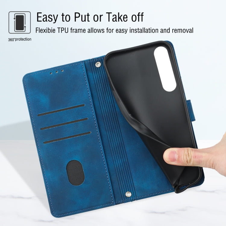 For Sony Xperia 5 IV Skin-feel Embossed Leather Phone Case