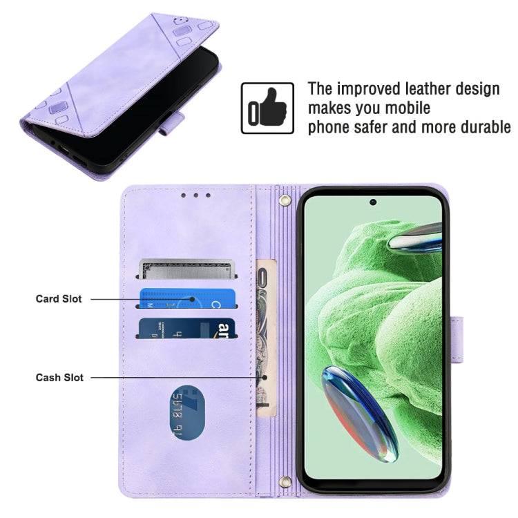 For Xiaomi Redmi Note 12 Global Skin-feel Embossed Leather Phone Case