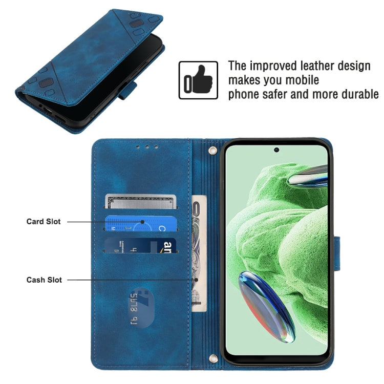 For Xiaomi Redmi Note 12 Global Skin-feel Embossed Leather Phone Case