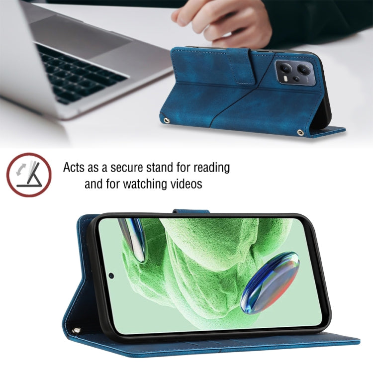 For Xiaomi Redmi Note 12 Global Skin-feel Embossed Leather Phone Case